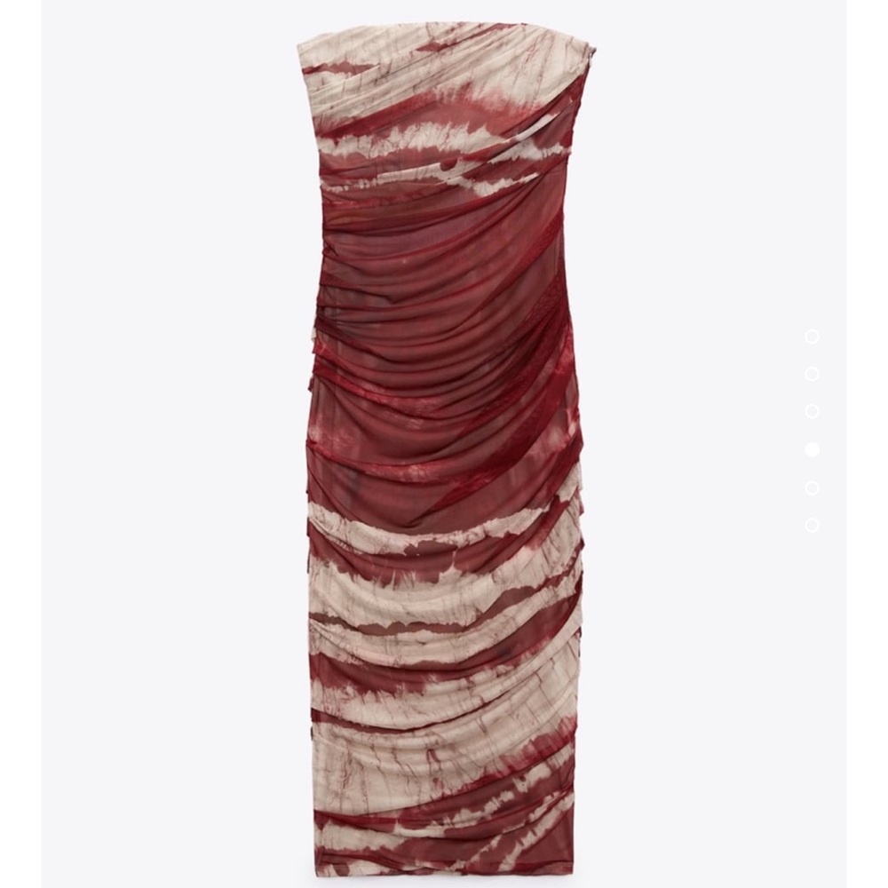 PRINTED MIDI DRESS - Picture 3 of 5